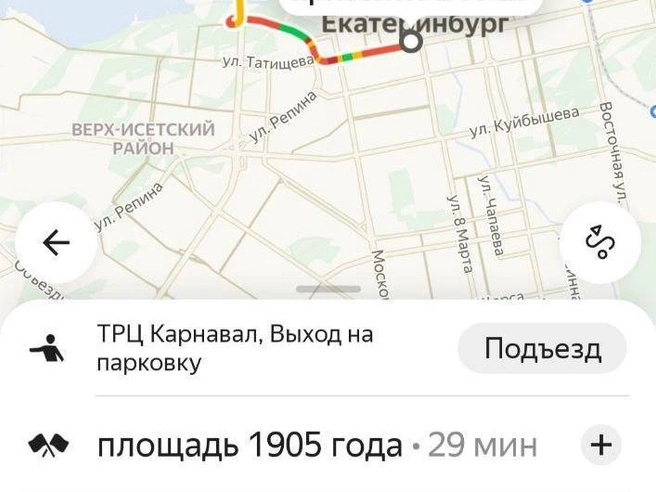 Из Заречного микрорайона поездки также подорожали, хотя и не так значительно. | Источник: Читатель E1.RU 