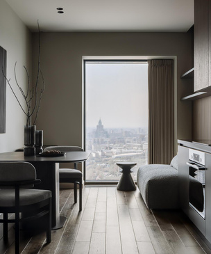 Маленькая квартира 35 м² на 50-м этаже с видом на Москву