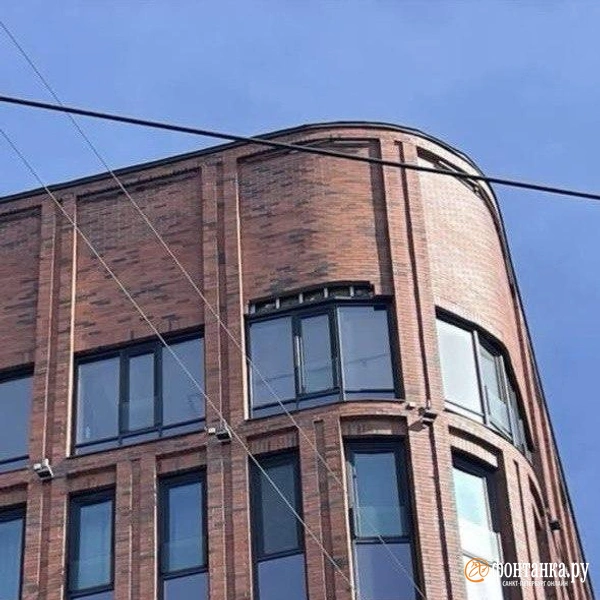 Несколько кирпичей упали с фасада дома на 24-й линии В. О. На место вызвали альпинистов | Источник: читатель «Фонтанки»