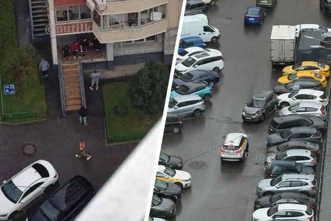 В Подмосковье водитель иномарки повредил 8 припаркованных машин | Источник: Путилково Инфо / T.me