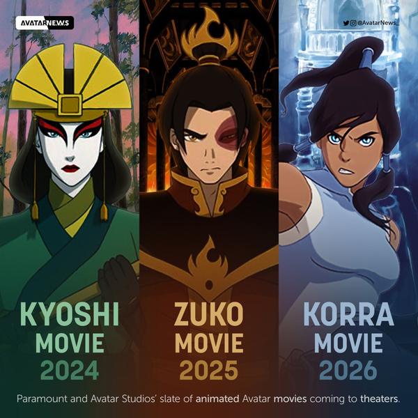 Возвращение Киоши, Зуко и Корры: создатели «Аватара: Легенды об Аанге» анонсировали три полнометражных фильма 😎