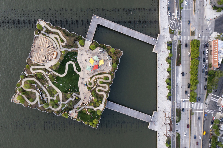 Парк Little Island в Нью-Йорке по проекту Томаса Хезервика