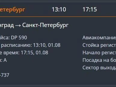 Источник: скриншот онлайн-табло аэропорта Храброво