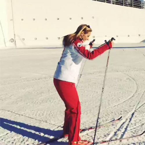 Татьяна Навка сменила коньки на лыжи