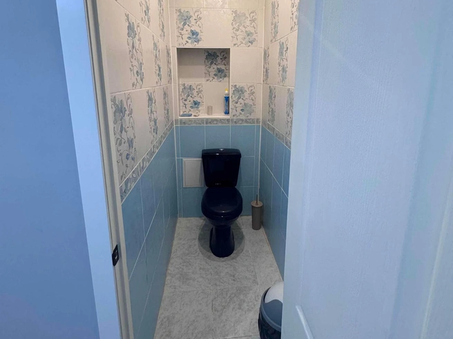 Санузел в стиле гжель  | Источник: DoskaYkt