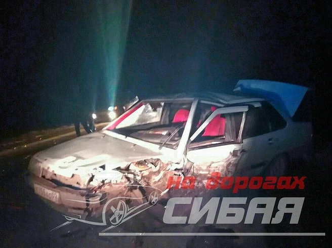 Авто виновника осталось стоять на дороге, а иномарка улетела в кювет | ufa1.ru