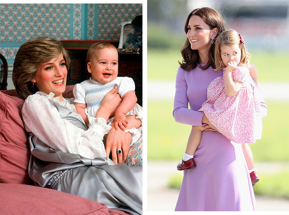 Принцесса Диана и принц Уильям, герцогиня Кембриджская и принцесса Шарлотта | marieclaire.ru