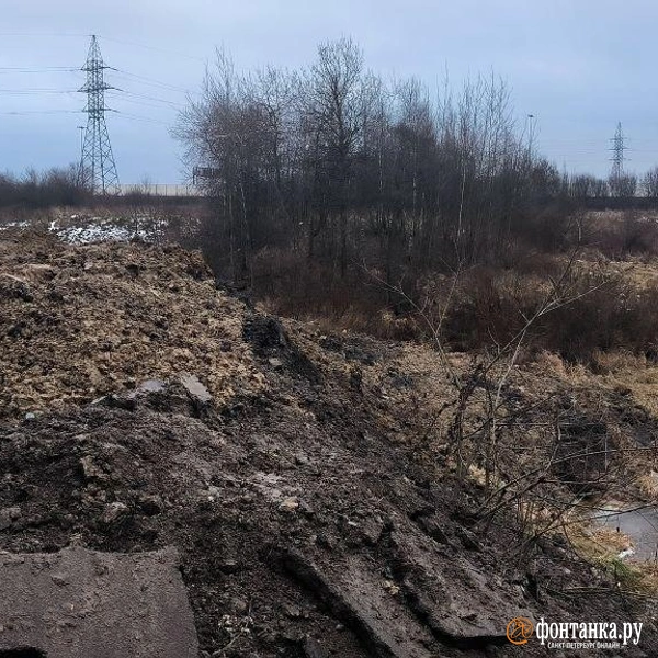 На загрязнение речки Утки тоннами грунта пожаловались жители Невского района Петербурга | Источник: читатель «Фонтанки»