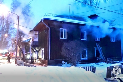 В Томске при пожаре в доме пострадали женщина и двое детей