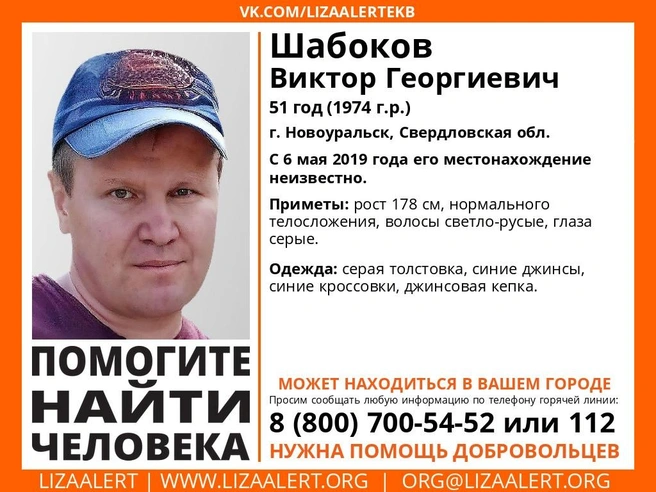 Вглядитесь в ориентировку, может быть, вы знаете, что случилось с Виктором  | Источник: «ЛизаАлерт»