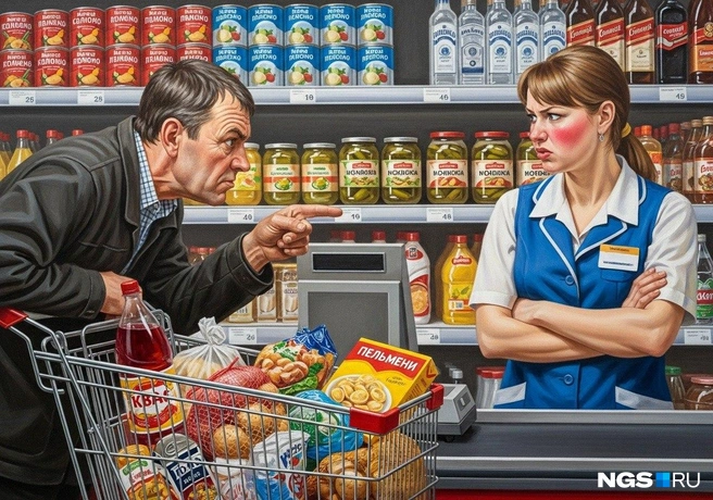 Если человек долго стоит в очереди, то у него копится недовольство, которое он может выплеснуть на продавца | Источник: Юрий Орлов / Городские медиа