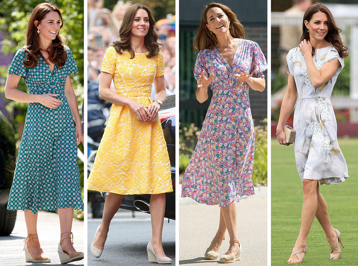 Цветы, горошек и шифон: где искать летние платья, как у герцогини Кейт