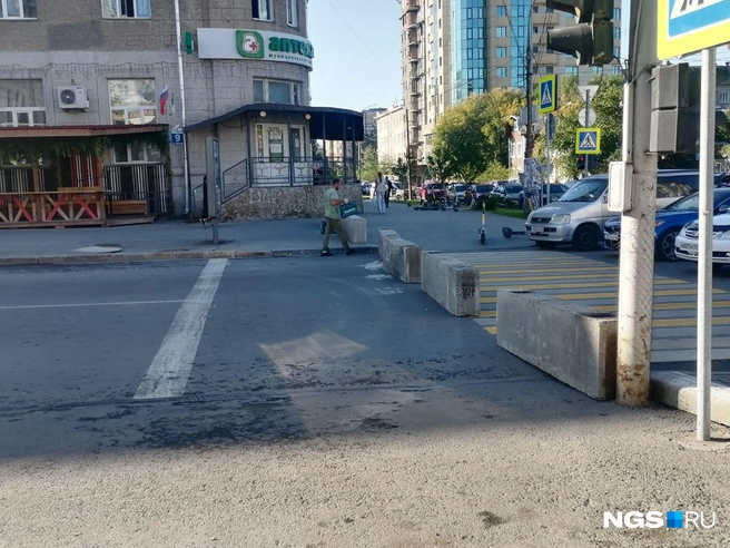 Улица Ленина временно стала пешеходной | Источник: Егор Сафронов / NGS.RU