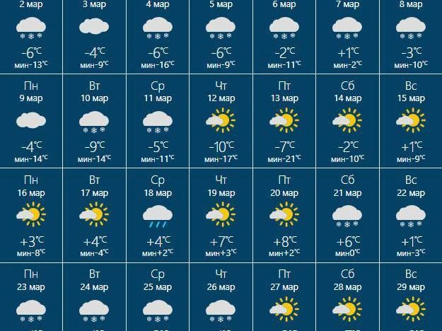 31 марта станет самым теплым днем с температурой до +12°C. | Источник: rusmeteo.net