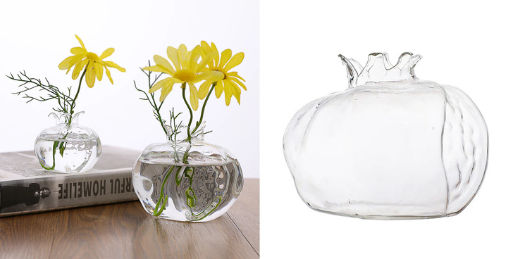 Стеклянная ваза в форме граната