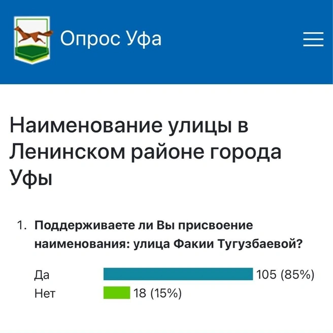 Большинство поддержали народную артистку | Источник: Мэрия Уфы
