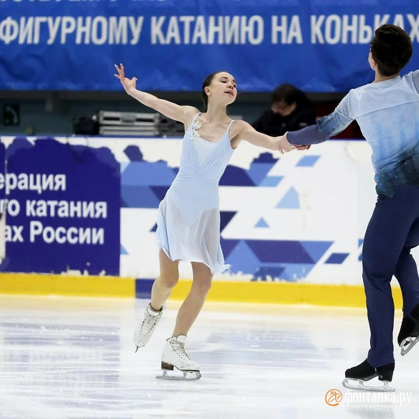 «Можем и лучше». Лидеры короткой программы чемпионата Петербурга по фигурному катанию Кадырова и Миронов оценили свой прокат | Источник: Дарья Драй / «Фонтанка.ру»