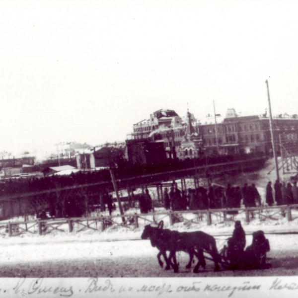 Этот кадр 1915 года. Толпы омичей идут праздновать Масленицу, кто-то воспользовался лошадьми | Источник: Александр Лосунов / pastvu.com