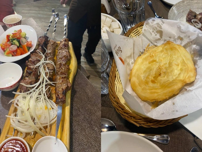 Шашлык и самса вместе обходятся в кафе около 485 рублей | Источник: читательница Марина