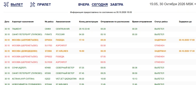 Сразу три рейса из Москвы в Омск отменили | Источник: «Омский аэропорт» / https://www.aeroomsk.ru