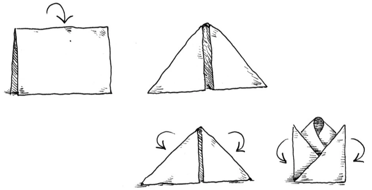 Как сложить салфетки для сервировки стола (фото 4)