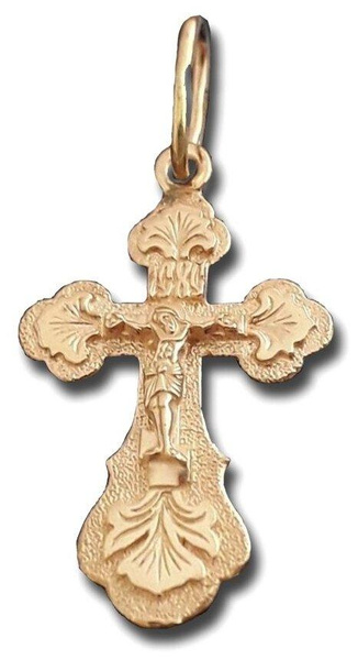 Крест православный золото 585 проба Подвески