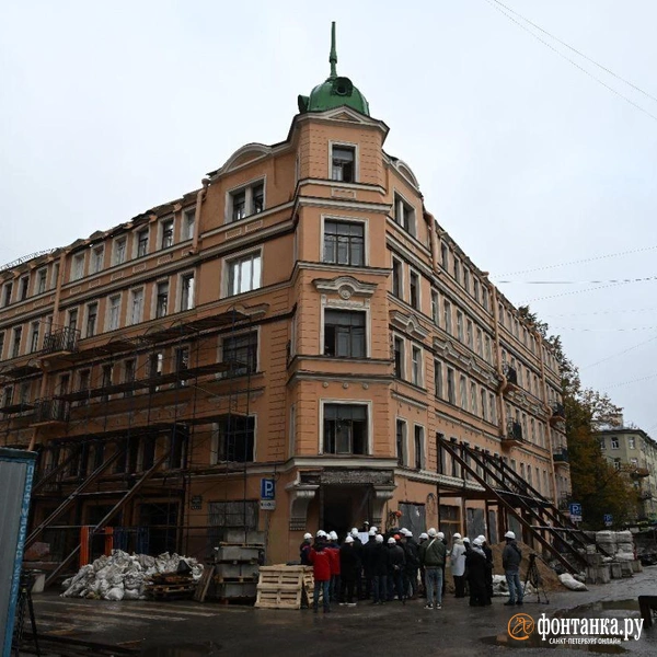 Восстановление обрушившегося дома на Большой Зелениной обошлось в 224 млн рублей | Источник: Андрей Бок / «Фонтанка.ру»