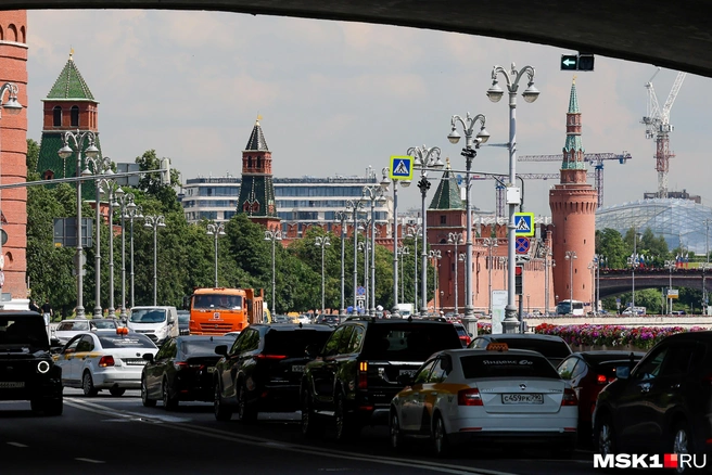 У Кремля в Москве перекрыли дорогу | Источник: Артем Устюжанин / MSK1.RU