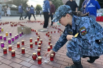 Молодёжный совет УФССП Тувы участвовал в акции «Свеча памяти»