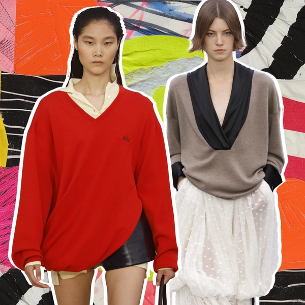 Пуловер возвращается: как выбрать идеальный джемпер с V-вырезом и с чем его носить зимой 2025/26 | Источник: theGirl