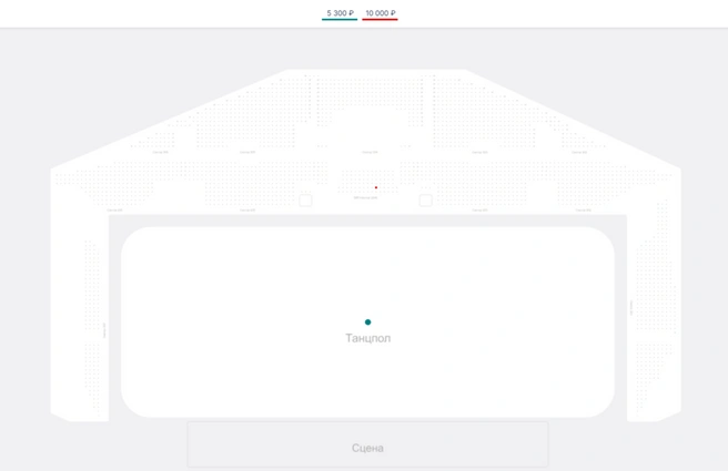 Второй день — также пусто | Источник: Официальный сайт концертов Басты / intickets.ru