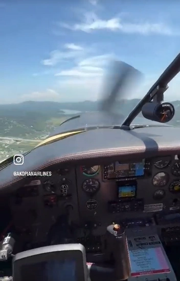 Вид из кабины пилота | Источник: akopianairlines / Instagram*