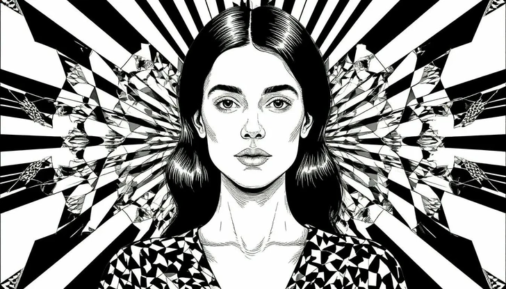 Стилизация под черно-белую графику в стиле Маурица Эшера | Источник: Шедеврум