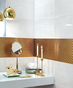 Топ-10: ванная комната в золотом цвете