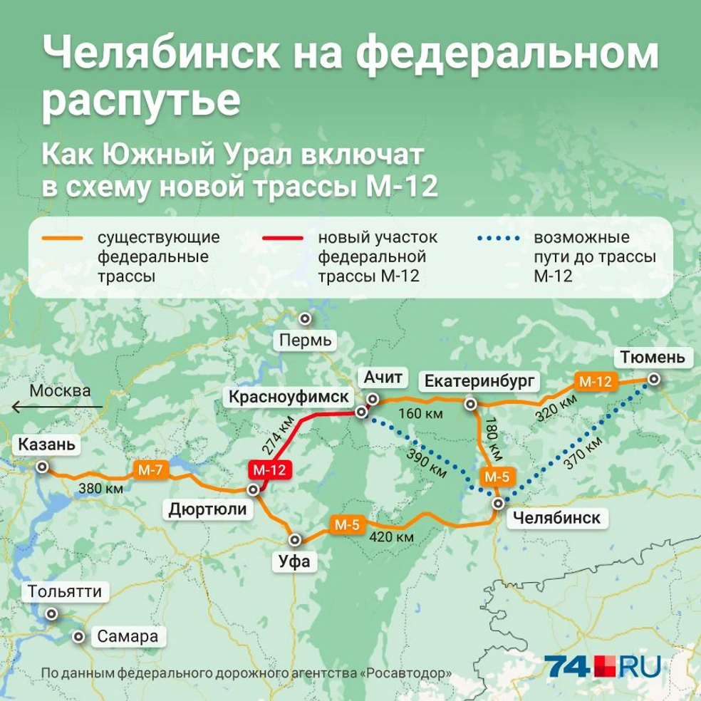Как пройдёт трасса М через Татарстан? [карта]