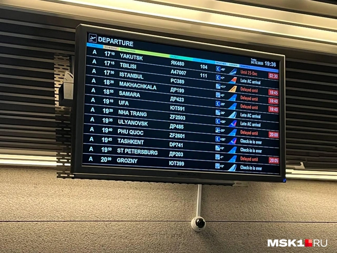 В Москве массово задерживают рейсы из-за непогоды | Источник: читатель MSK1.RU