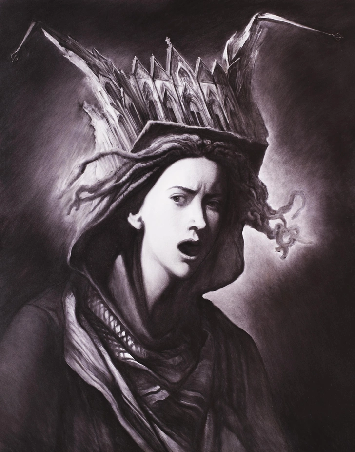 Егор Кошелев. «Площадной персонаж». 2025. Холст, масло | Источник: пресс-служба выставки