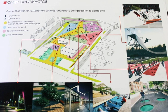 Что и где именно появится в обновлённом сквере Энтузиастов