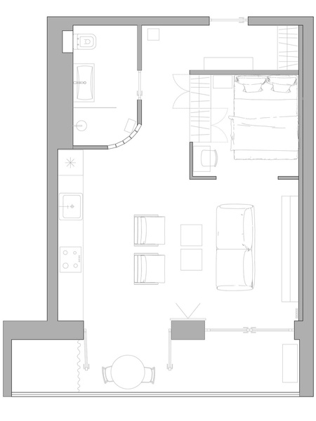 Квартира 46 м² в стиле mid-century в Ростове-на-Дону