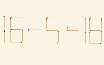 Кто-то ошибся по-крупному: 16-5 никак не может быть равно 18: переместите 1 спичку, чтобы уравнение стало верным