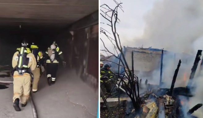 Пожарным из Оренбурга пришлось ехать на два вызова практически одновременно | Источник: ГУ МЧС России по Оренбургской области