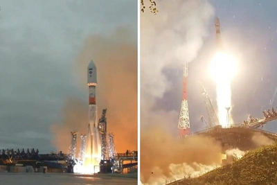 С Плесецка запустили «Союз-2.1б»: видео пуска