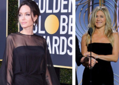 Дамы в черном: Джоли и Энистон поспорили за звание самой элегантной жены Питта