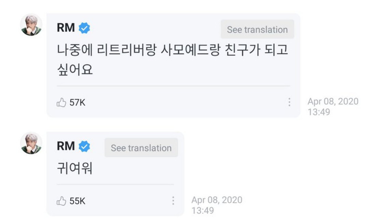 RM из BTS рассказал, с кем хочет подружиться в будущем