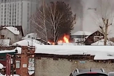 Возгорание в Заельцовском районе: столб дыма над домами