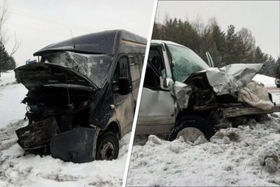 Водитель Suzuki пострадал в аварии с микроавтобусом под Томском