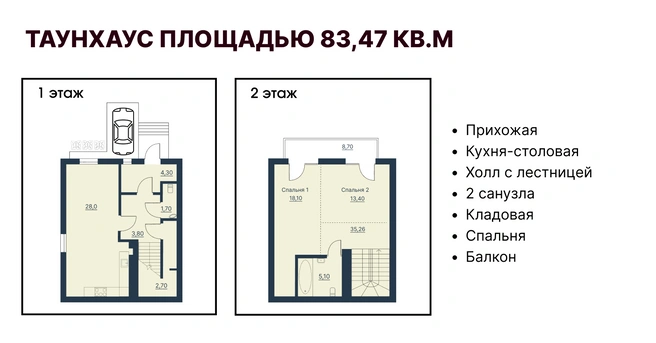 Посмотреть 3D-модель таунхауса с 28-метровой кухней-гостиной | Источник: ГК Корпорация «МАЯК» 