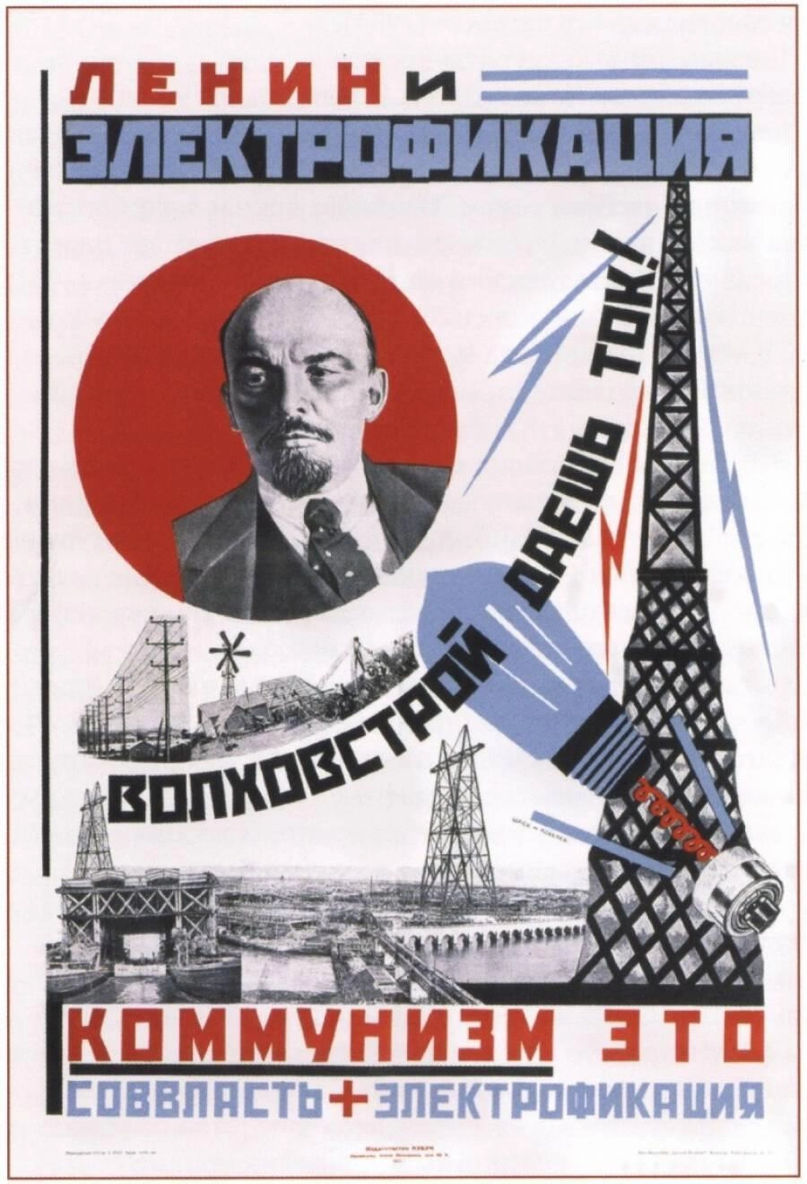 Плакат об электрификации 1920-х годов | Источник: Из коллекции Исторического музея
