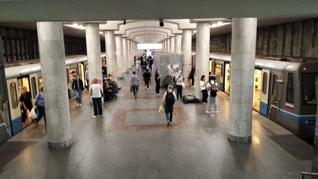 Станция «Бибирево» во время сбоя | Источник: Максим, MosMetro Community / T.me