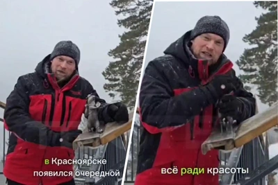 В Красноярске установили суслика-туриста